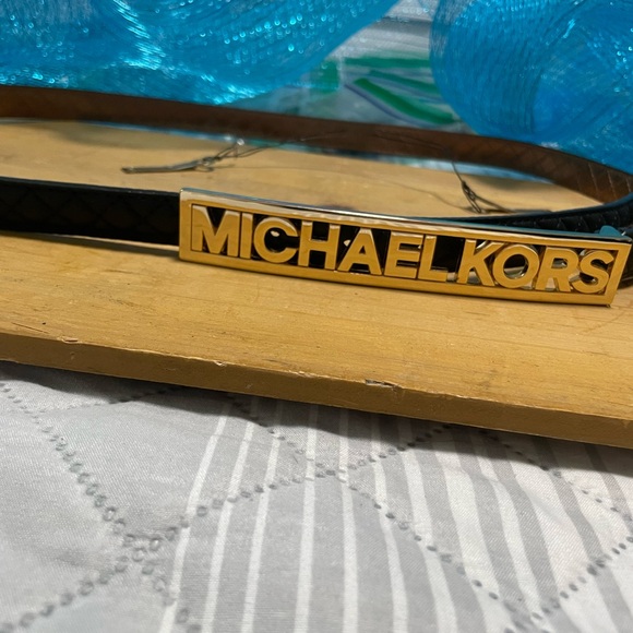 Michael Kors Black and Gold Belt - Picture 1 of 4
